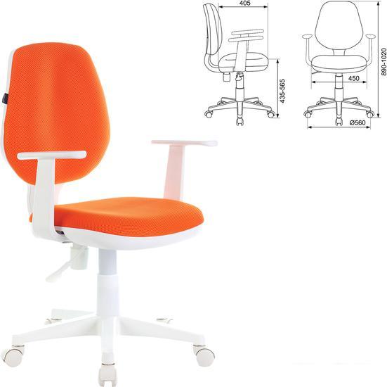 Компьютерное кресло Brabix Fancy MG-201W 532410 (белый/оранжевый TW-96-1) - фото 3 - id-p224867347