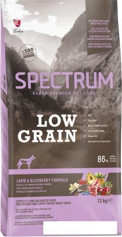 Сухой корм для собак Spectrum Low Grain средних и крупных пород собак с ягненком 12 кг