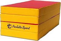 Cпортивный мат Perfetto Sport №5 складной 200x100x10 (красный/желтый)