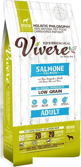 Сухой корм для собак Vivere Medium Adult Salmon (для взрослых средних пород с лососем) 3 кг - фото 1 - id-p224841381