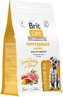 Сухой корм для собак Brit Dog Puppy&Junior Medium Healthy Growth с индейкой и уткой 3 кг
