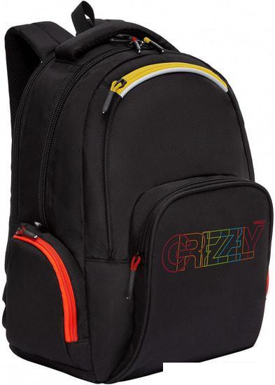 Школьный рюкзак Grizzly RU-233-3/1 (черный/красный) - фото 1 - id-p224844095