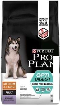 Сухой корм для собак Pro Plan Opti Digest Grain Free Formula Medium & Large 12 кг - фото 1 - id-p224842069
