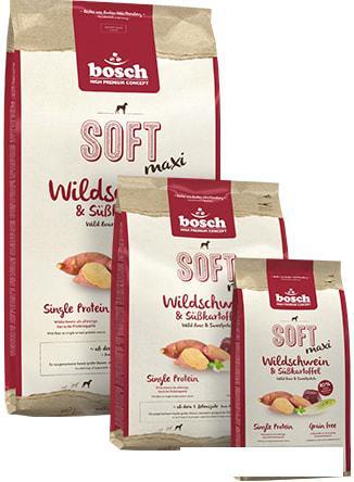Сухой корм для собак Bosch Soft Maxi Wild Boar&Sweet Potato (Дикий кабан и сладкий картофель) 2.5 кг - фото 1 - id-p224841432