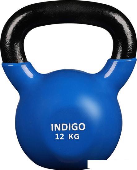Гиря Indigo IN132 12 кг (черный/синий) - фото 1 - id-p224841439