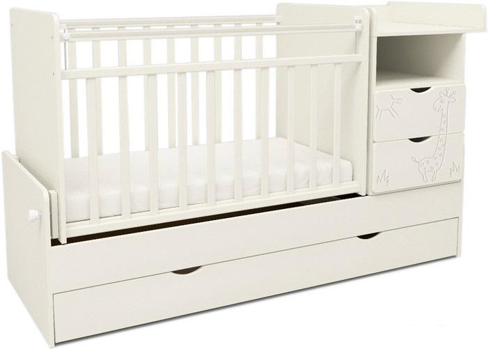 Детская кроватка СКВ-Компани СКВ-5 Жираф (белый) [550031] - фото 1 - id-p224966483
