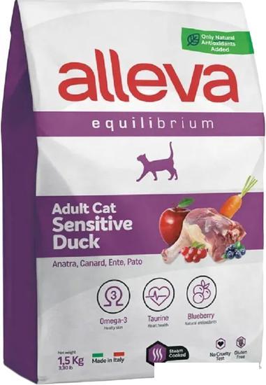Сухой корм для кошек Alleva Equilibrium Sensitive Duck (Утка) 1.5 кг - фото 1 - id-p224841480