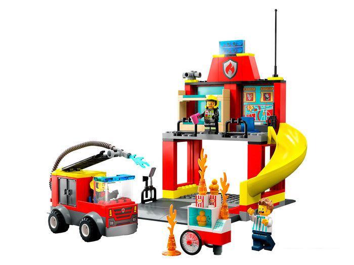 Конструктор LEGO City 60375 Пожарная часть и пожарная машина - фото 3 - id-p224842117