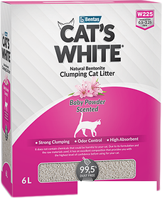 Наполнитель для туалета Cat's White Baby Powder Scented Box 6 л