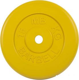 Диск MB Barbell Стандарт 31 мм (1x15 кг, желтый)