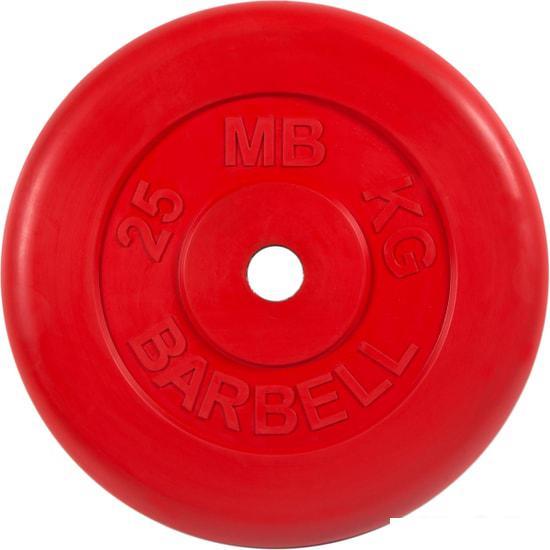 Диск MB Barbell Стандарт 31 мм (1x25 кг, красный) - фото 1 - id-p224964648