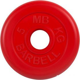 Диск MB Barbell Стандарт 51 мм (1x5 кг, красный)