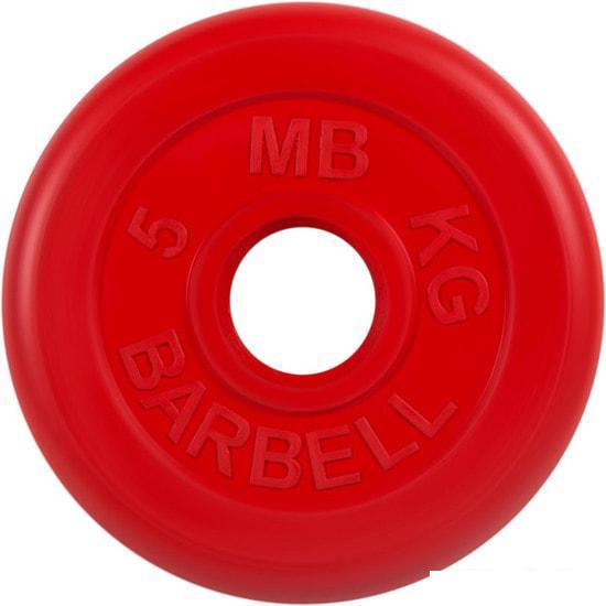 Диск MB Barbell Стандарт 51 мм (1x5 кг, красный) - фото 1 - id-p224964650