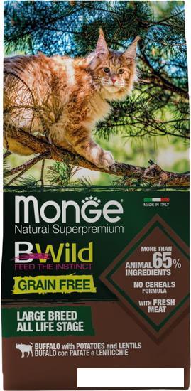 Сухой корм для кошек Monge BWild Cat Grain Free Buffalo 10 кг - фото 1 - id-p224843270