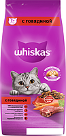 Сухой корм для кошек Whiskas Вкусные подушечки с нежным паштетом с говядиной 5 кг