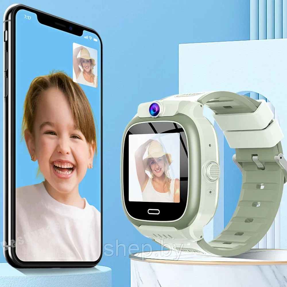 Детские умные GPS часы Smart Baby Watch Y66 , 4G, GPS, SOS, Видеозвонок Цвет : оранжевый, голубой, серый - фото 3 - id-p225062030