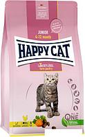 Сухой корм для кошек Happy Cat Junior 4-12 Month Land Geflugel птица, без злаков 10 кг