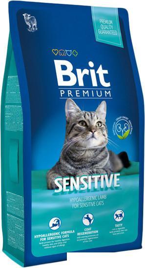 Сухой корм для кошек Brit Premium Cat Sensitive 8 кг - фото 1 - id-p224843308