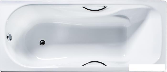 Чугунная ванна СИБИРЯЧКА 170*75 (с отверстиями для ручек, хромированные ручки) - фото 1 - id-p225002000