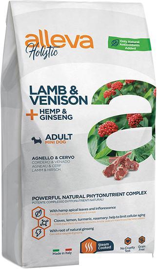 Сухой корм для собак Alleva Holistic Lamb & Venison + Hemp & Ginseng Mini (Ягненок и оленина + конопля и - фото 1 - id-p224841636
