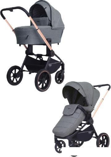 Универсальная коляска Rant MOWbaby Zoom PU (2 в 1, gold grey)