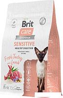 Сухой корм для кошек Brit Superpremium Sensitive с индейкой и ягненком (чувствительное пищеварение) 400 г