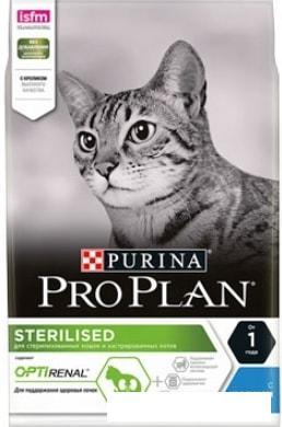 Сухой корм для кошек Pro Plan Sterilised Adult Optirenal с кроликом 1.5 кг - фото 1 - id-p224844350