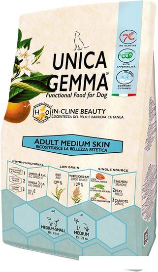 Сухой корм для собак Unica Gemma Adult Medium Skin (для обеспечения комфорта кожи) 2 кг - фото 1 - id-p224841689