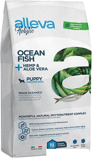 Сухой корм для собак Alleva Holistic Ocean Fish + Hemp & Aloe vera Puppy Medium (Океанская рыба + конопля и - фото 2 - id-p224868769