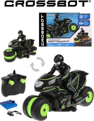 Мотоцикл Crossbot Трюковой 870602 (черный/зеленый) - фото 2 - id-p224868793