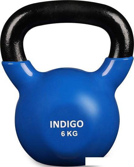Гиря Indigo IN132 6 кг (черный/синий) - фото 1 - id-p224868801