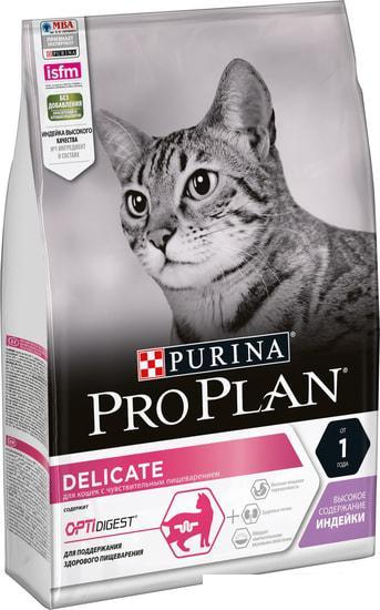 Сухой корм для кошек Pro Plan Delicate Adult OptiRenal с индейкой 3 кг - фото 1 - id-p224844439