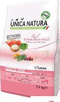 Сухой корм для собак Unica Natura Unico Mini с лососем, рисом и горохом 7.5 кг