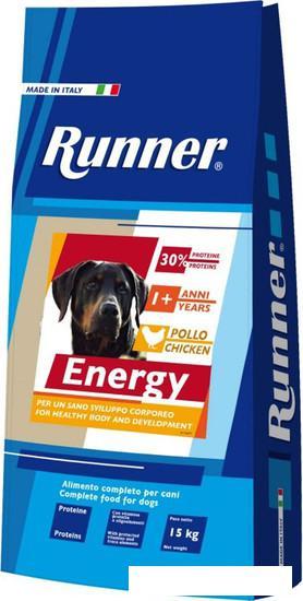 Сухой корм для собак Runner Adult Energy для активных и взрослых собак всех пород 15 кг - фото 1 - id-p224867770