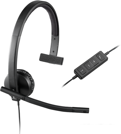 Наушники с микрофоном Logitech USB Headset Mono H570e - фото 2 - id-p224978922