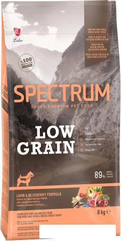 Сухой корм для собак Spectrum Low Grain для взрослых мини и мелких с ягненком и черникой 8 кг - фото 1 - id-p224843522