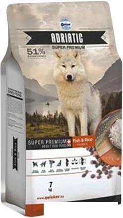 Сухой корм для собак Quicker Super Premium Adult Adriatic Fish & Rice 7 кг - фото 1 - id-p224867802