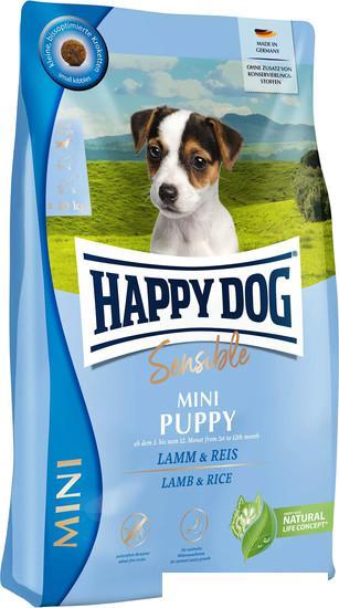 Сухой корм для собак Happy Dog Sensible Mini Puppy (для щенков мелких пород с ягненком и рисом) 4 кг - фото 1 - id-p224868877