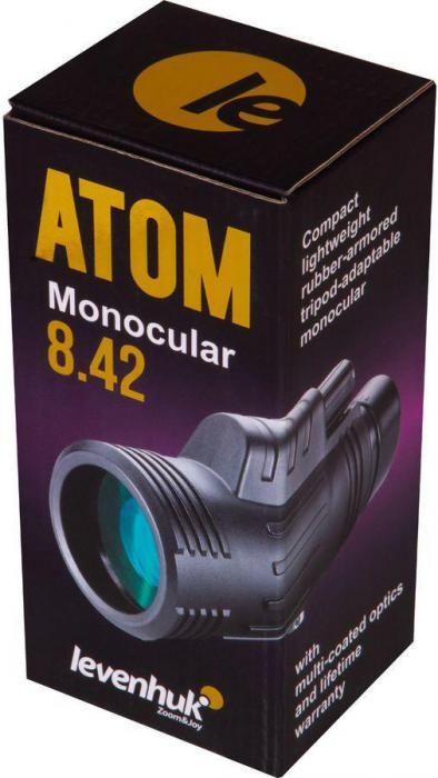 Монокуляр LEVENHUK Atom 74094, 8 x 42, Roof, черный - фото 3 - id-p224979503