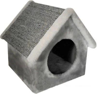 Домик Cat House Будка 38 (серый) - фото 1 - id-p224844517