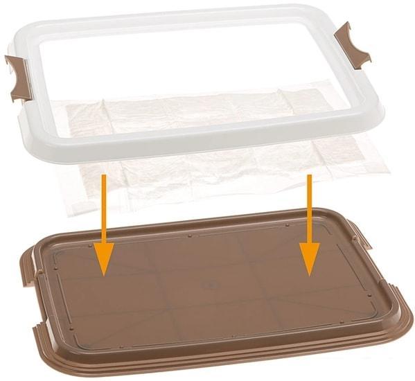 Туалет-лоток Ferplast Hygienic Pad Tray (коричневый) - фото 2 - id-p224844553
