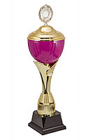 Кубок "Аметист " с крышкой , высота 53 см, диаметр чаши 14 см арт. 1006-390-140 КЗ140