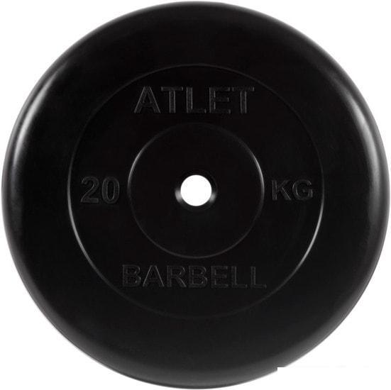 Диск MB Barbell Атлет 51 мм (1x20 кг) - фото 1 - id-p224844606