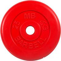 Диск MB Barbell Стандарт 51 мм (1x25 кг, красный)