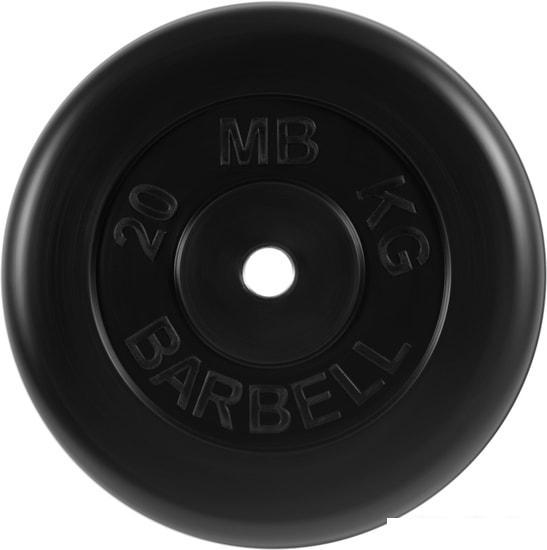 Диск MB Barbell Стандарт 31 мм (1x20 кг, черный) - фото 1 - id-p224844616