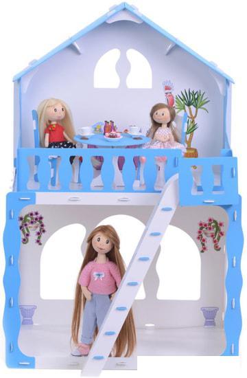 Кукольный домик Krasatoys Дом Марина с мебелью 000266 (белый/голубой) - фото 1 - id-p224844621