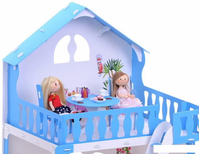 Кукольный домик Krasatoys Дом Марина с мебелью 000266 (белый/голубой) - фото 6 - id-p224844621