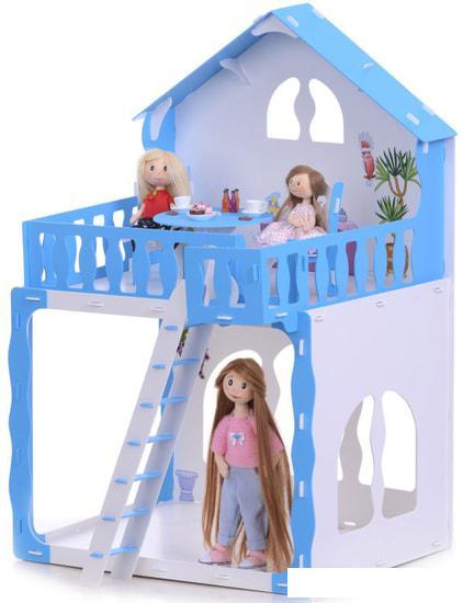 Кукольный домик Krasatoys Дом Марина с мебелью 000266 (белый/голубой) - фото 8 - id-p224844621