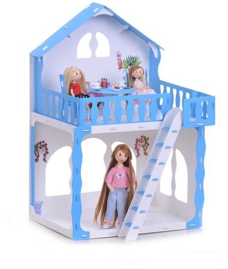 Кукольный домик Krasatoys Дом Марина с мебелью 000266 (белый/голубой) - фото 9 - id-p224844621