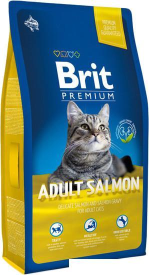 Сухой корм для кошек Brit Premium Cat Adult Salmon 8 кг - фото 1 - id-p224843663